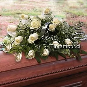 Cojín de Rosas de condolencias